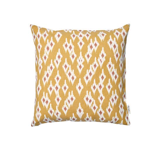 Ikat Diamond-tyynyliina okra – Classic Collection