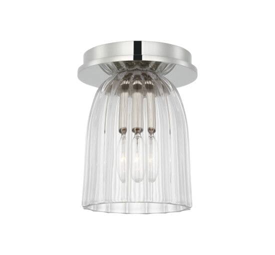 Asalea 5" Solitaire Flush Mount Polished Nickel