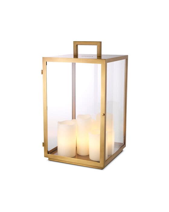 Debonair pöytävalaisin, antiikkimessinki