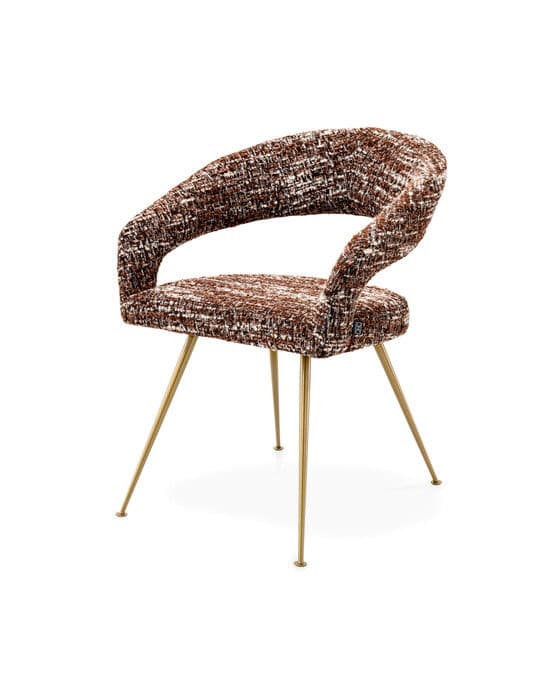 Bravo ruokapöydän tuoli bouclé sonata red – Eichholtz