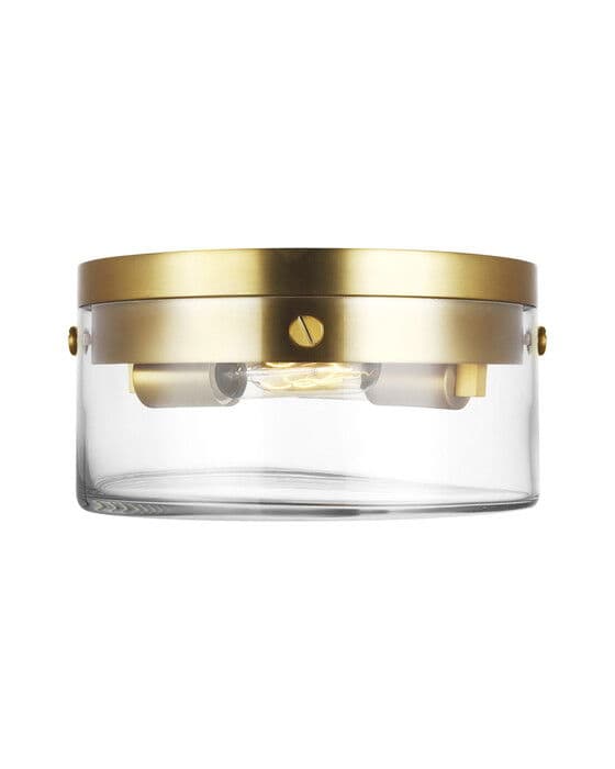 Garrett Medium Flush Mount Brass – Visual Comfort