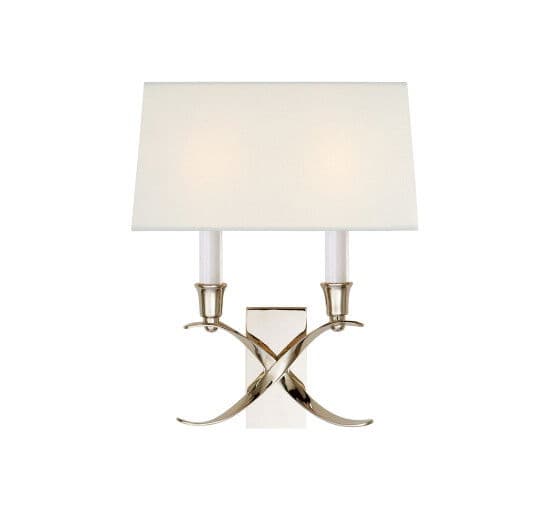 Cross Bouillotte Sconce Polished Nickel Small – Visual Comfort