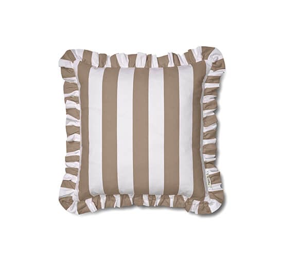 Ruffle Stripes tyynynpäälliset beige