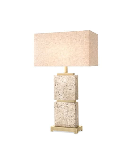 Newton pöytävalaisin travertine – Eichholtz