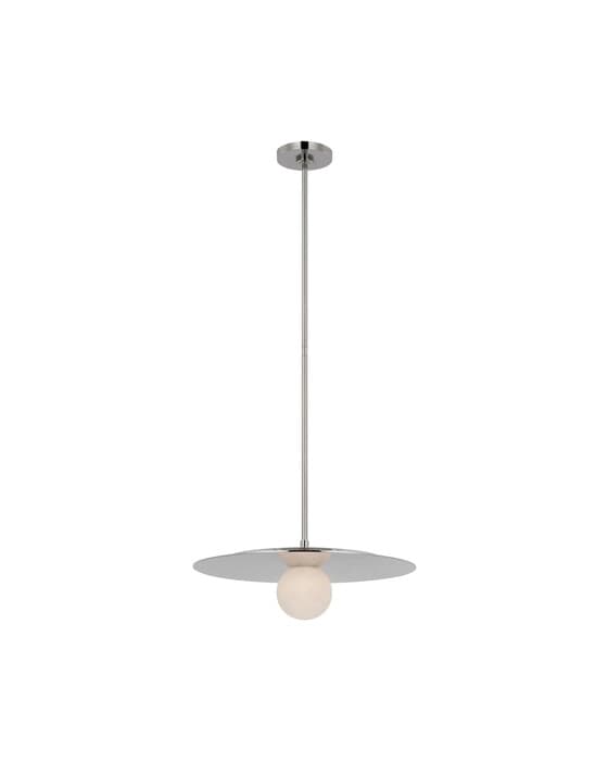 Pertica 18" Disc Pendant Nickel – Visual Comfort
