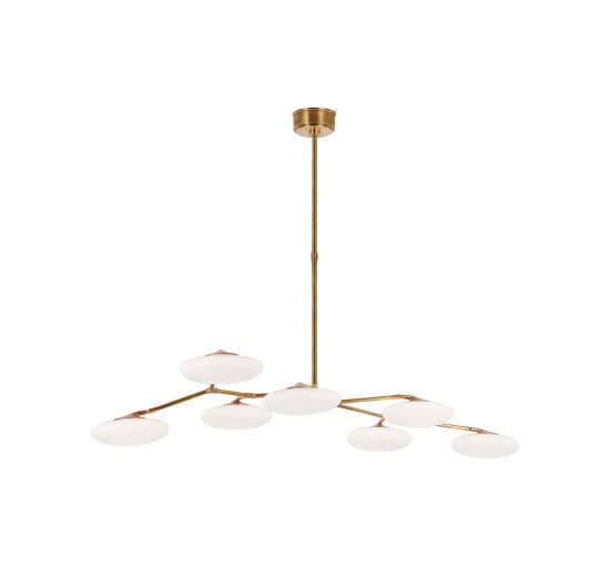 Brindille XL Articulating Linear Chandelier Soft Brass – Visual Comfort