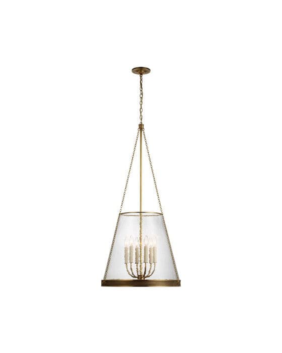 Reese 22" Pendant Soft Brass/Clear Restoration Glass – Visual Comfort
