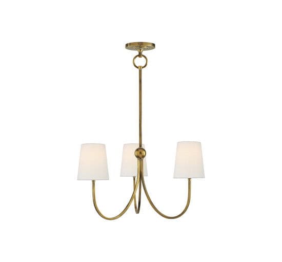 Reed Chandelier Antique Brass S – Visual Comfort