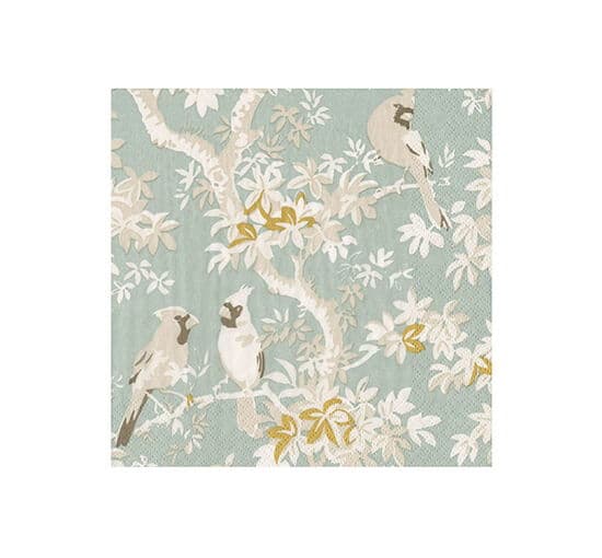 Scenic Songbirds -lautasliina sininen 20 kpl