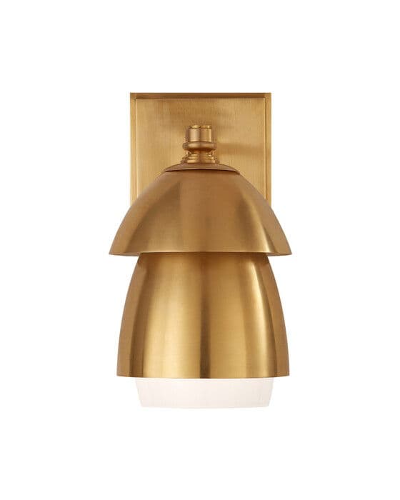 Whitman Sconce Antique Brass Small – Visual Comfort