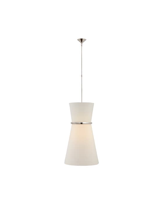 Clarkson Single Pendant Polished Nickel Large