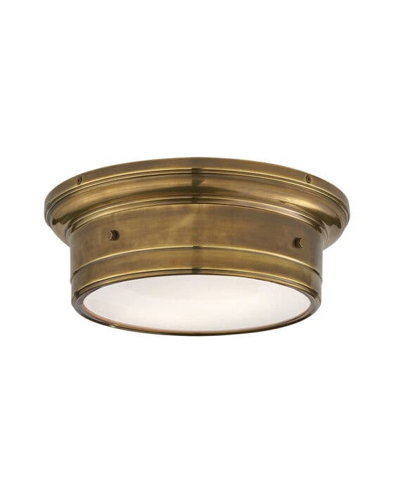Small Siena Flush Mount Antique Brass