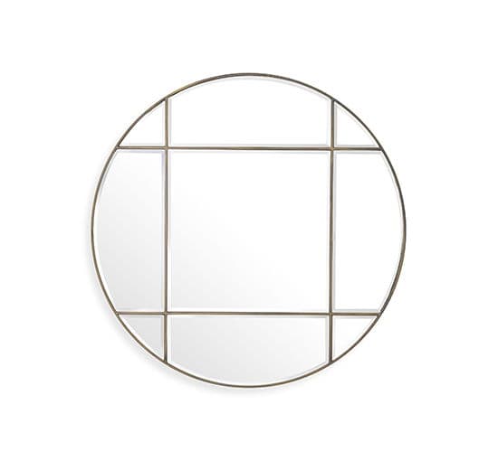 Beaumont Mirror Round Vintage Brass