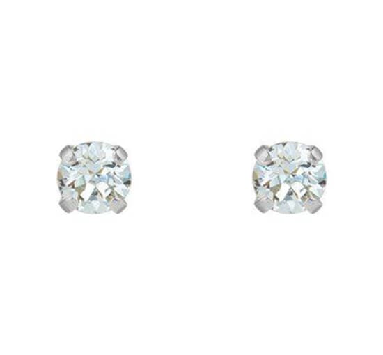 Mini Stud Earrings Light Azore Rhodium – Caroline Svedbom