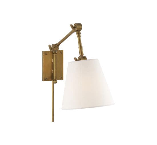 Graves Pivoting Sconce Antique Brass – Visual Comfort
