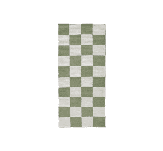 Square käytävämatto valkoinen/vihreä – Classic Collection