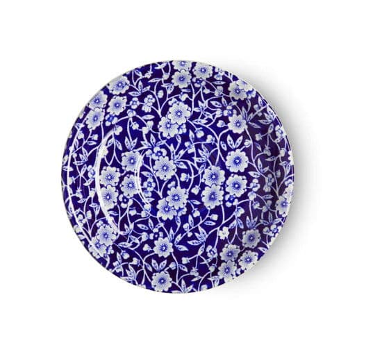 Blue Calico Saucer Blue/White