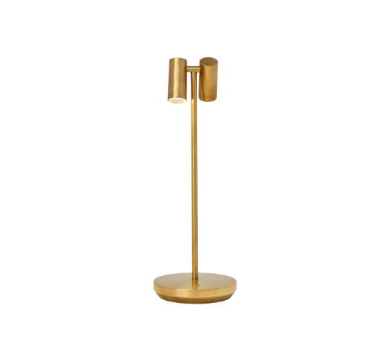 Doppia Accent Rechargeable Table Lamp Brass – Visual Comfort