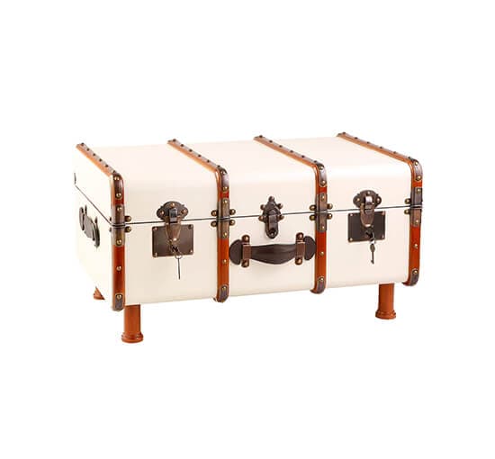Stateroom Trunk Table Off-White – Authentic Models