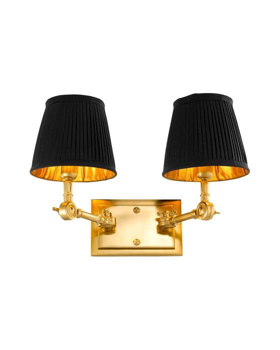 Wentworth seinävalaisin kaksois kulta/musta – Eichholtz