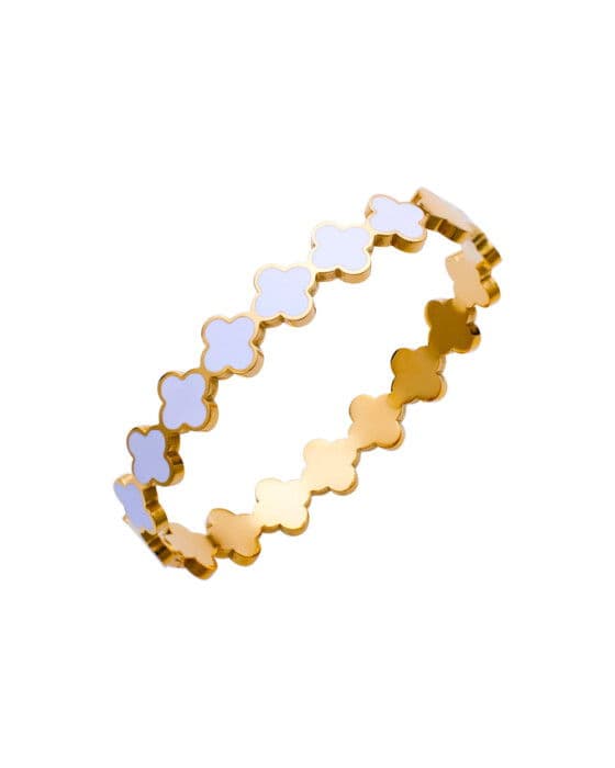 Bangle Clover Bracelet White – by Odahl