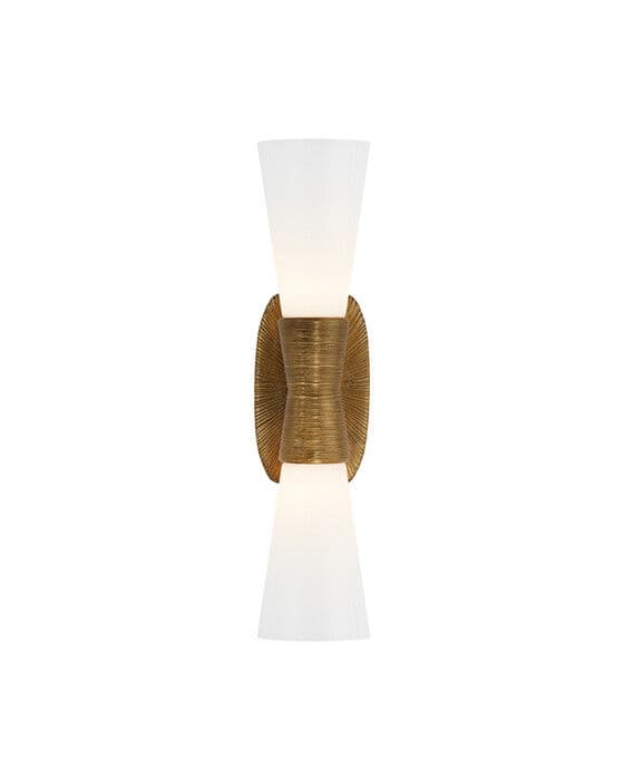 Utopia Small Double Bath Sconce Gild – Visual Comfort