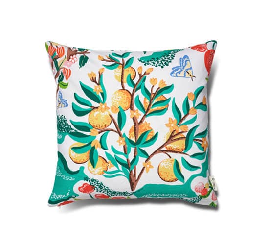 Botanical Orange-tyynynpäällinen valkoinen