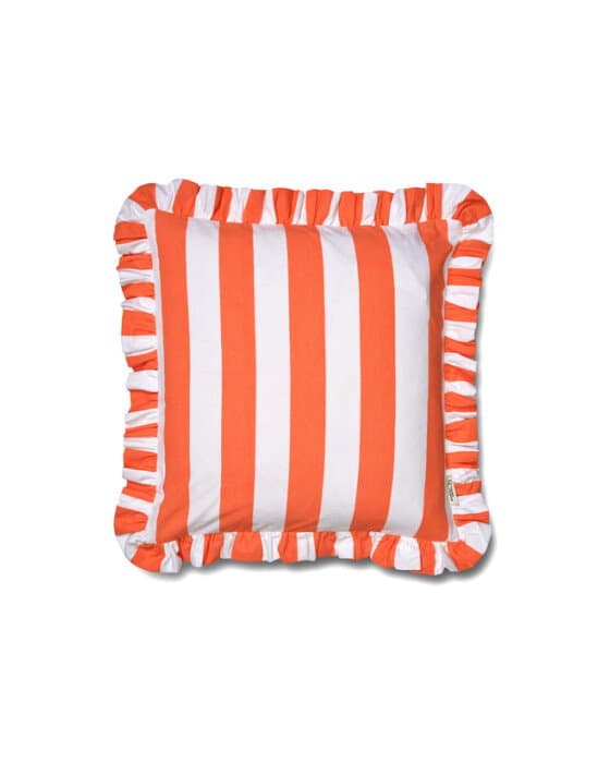 Ruffle Stripes tyynynpäällinen korallin