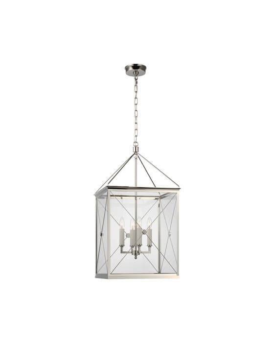 Rossi Lantern Polished Nickel Medium – Visual Comfort