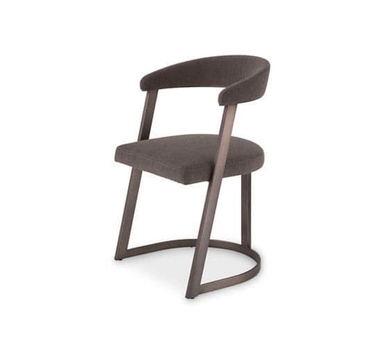 Dexter Dining Chair Abrasion Grey/Brown – Eichholtz