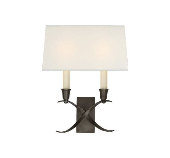 Cross Bouillotte Sconce Bronze Small – Visual Comfort