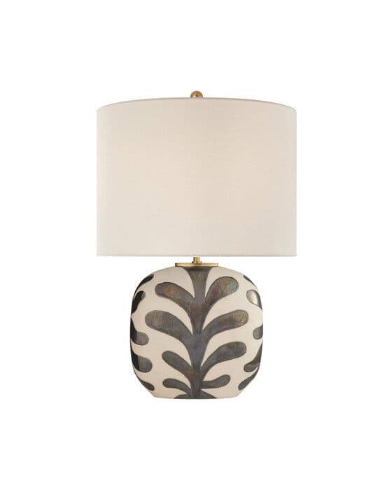 Parkwood Table Lamp Natural Bisque and Black Pearl Medium