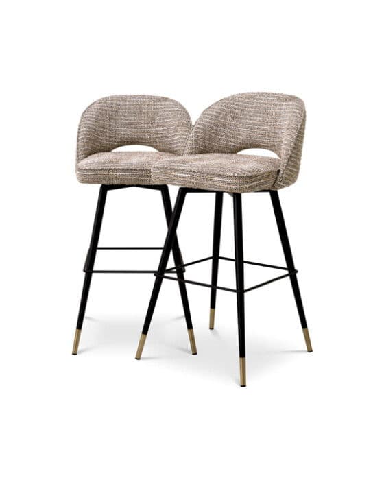 Cliff Counter Stool Mademoiselle Beige Set of 2 – Eichholtz