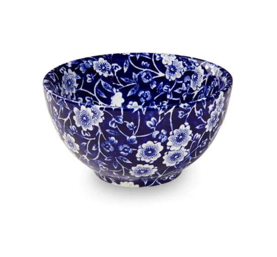 Blue Calico Sugar Bowl White/Blue