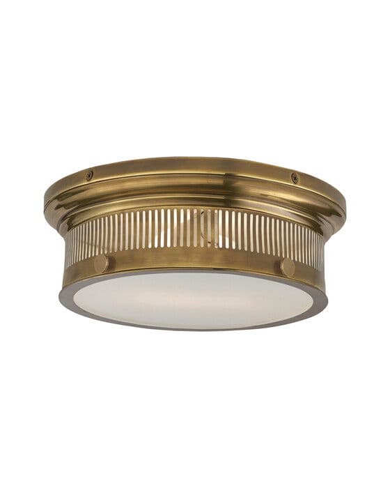 Alderly Small Flush Mount Antique Brass – Visual Comfort