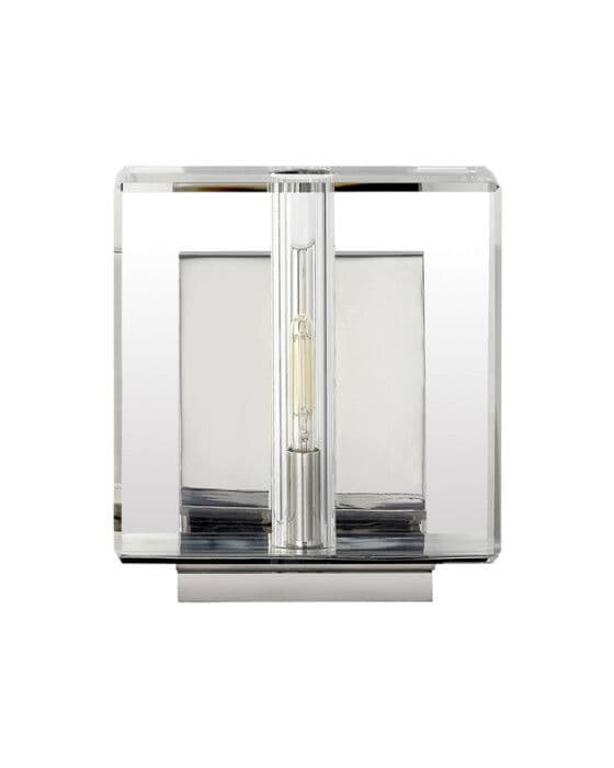 Ambar Wall Light Crystal and Polished Nickel Small