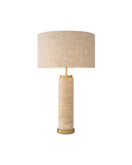Lxry Table Lamp Travertine – Eichholtz