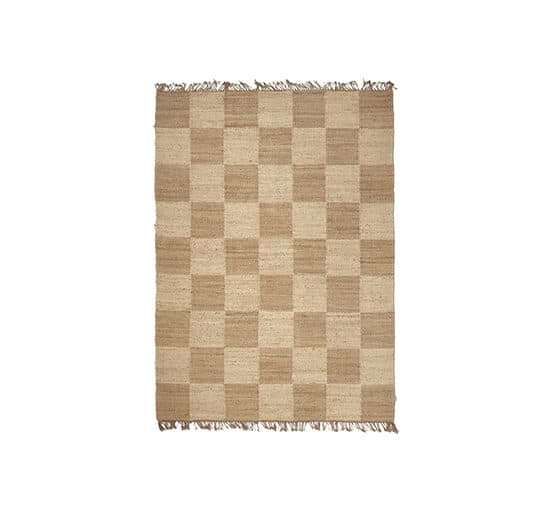 Squares jute matto nature – Classic Collection