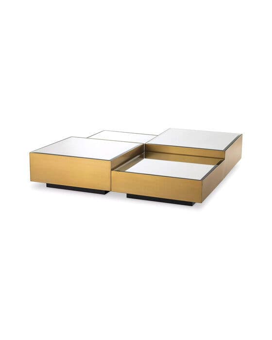 Esposito Coffee Table Brass Set of 4