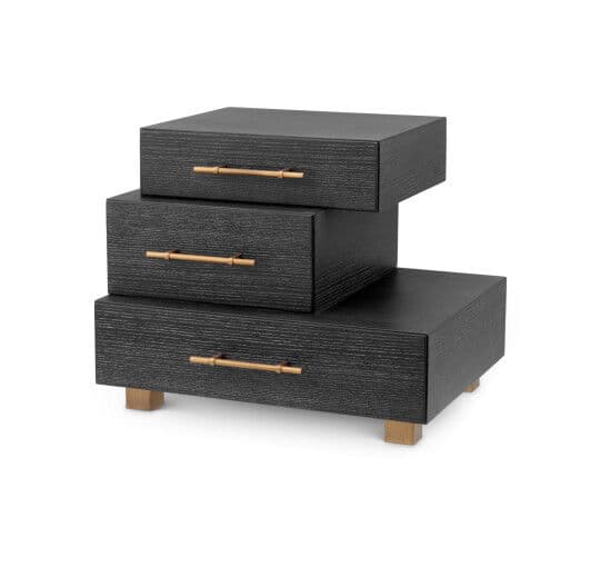 Evendale Nightstand Charcoal Oak – Eichholtz