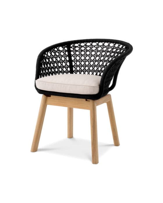 Trinity ruokapöydän tuoli svart musta – Eichholtz