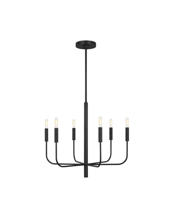 Brianna Small Chandelier Aged Iron – Visual Comfort