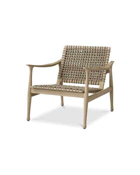 Manzo nojatuoli greige rope – Eichholtz