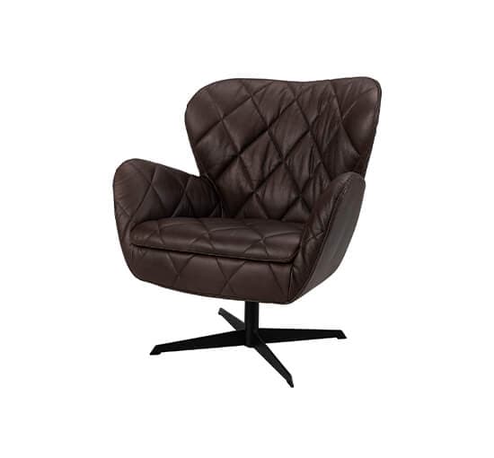 Kääntyvä Jade-nojatuoli, nahka espresso – Artwood