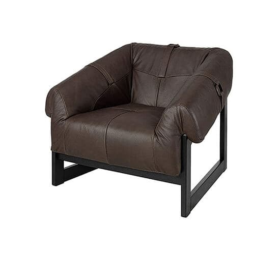 Lee-nahkanojatuoli, espresso – Artwood