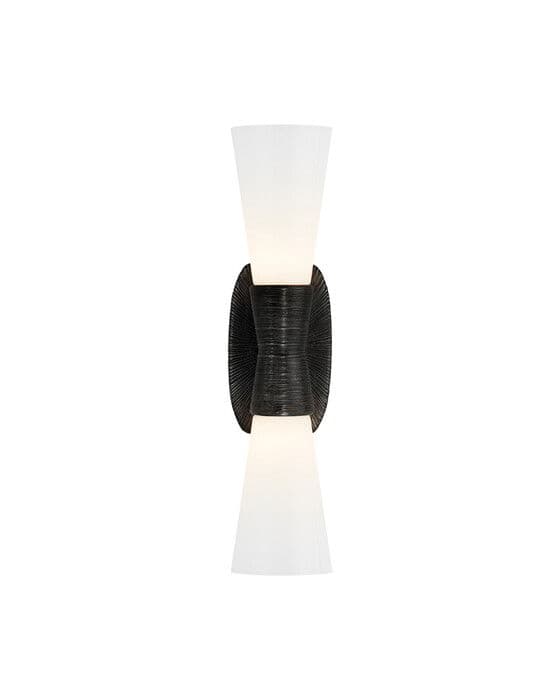 Utopia Small Double Bath Sconce Black – Visual Comfort