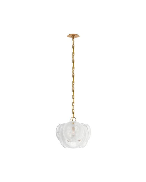 Loire Petite Chandelier Gild/White Glass