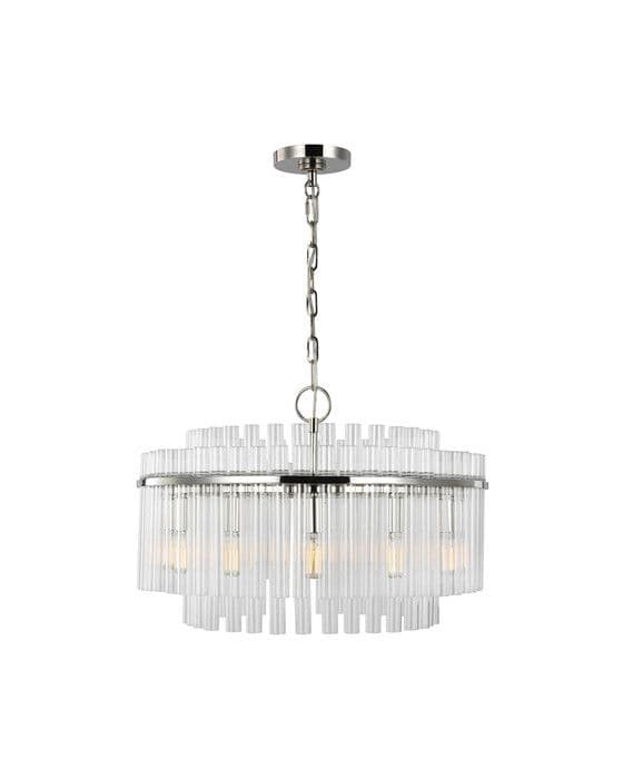 Beckett Chandelier Nickel M – Visual Comfort