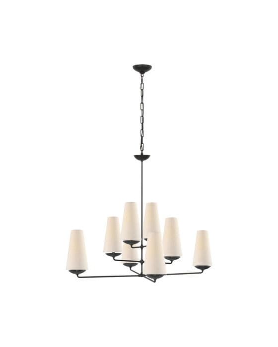 Fontaine Large Offset Chandelier Black – Visual Comfort
