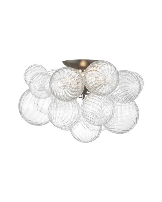 Talia 20" Flush Mount Silver – Visual Comfort